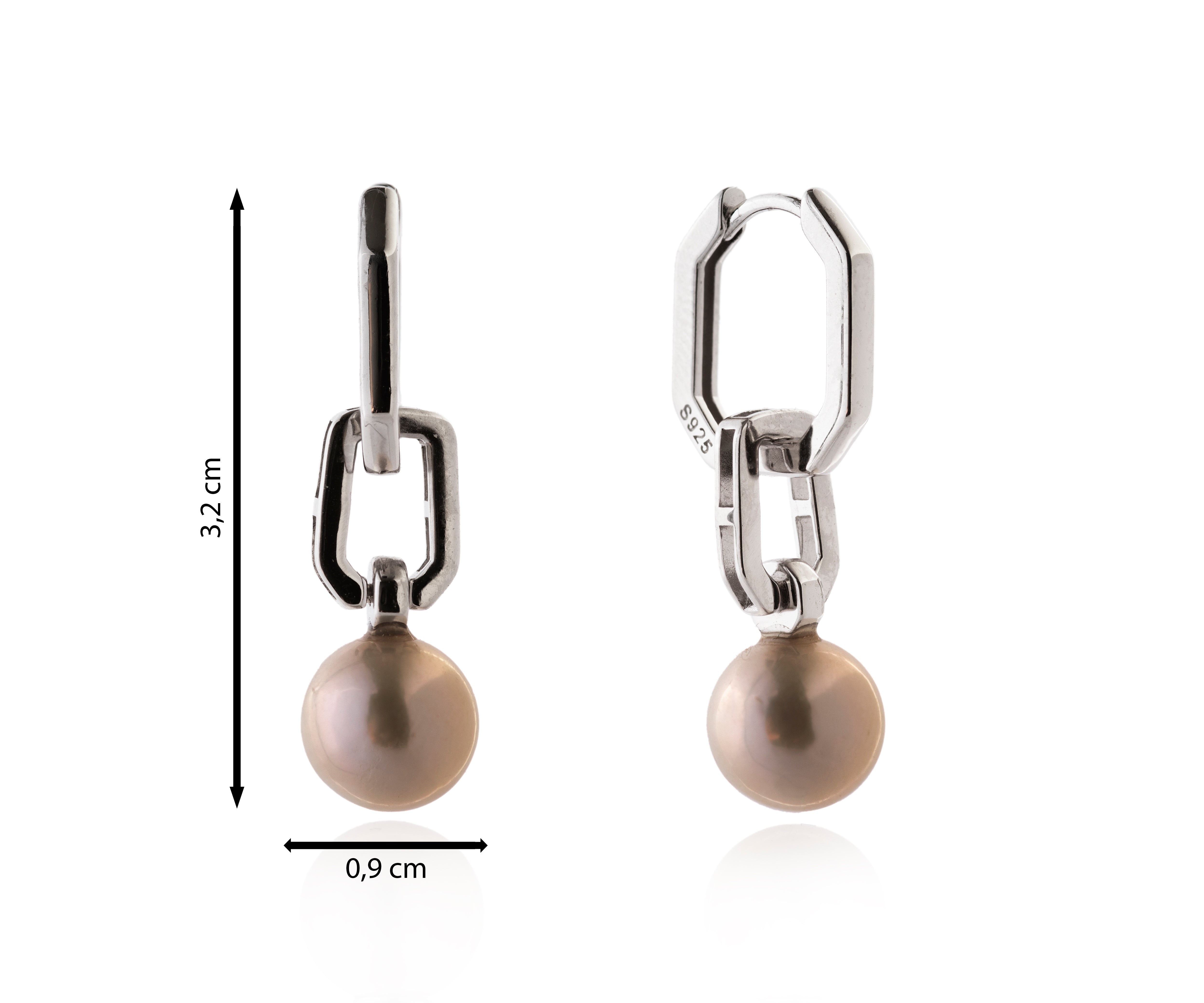 Pendientes Elegantes con Perla Cultivada