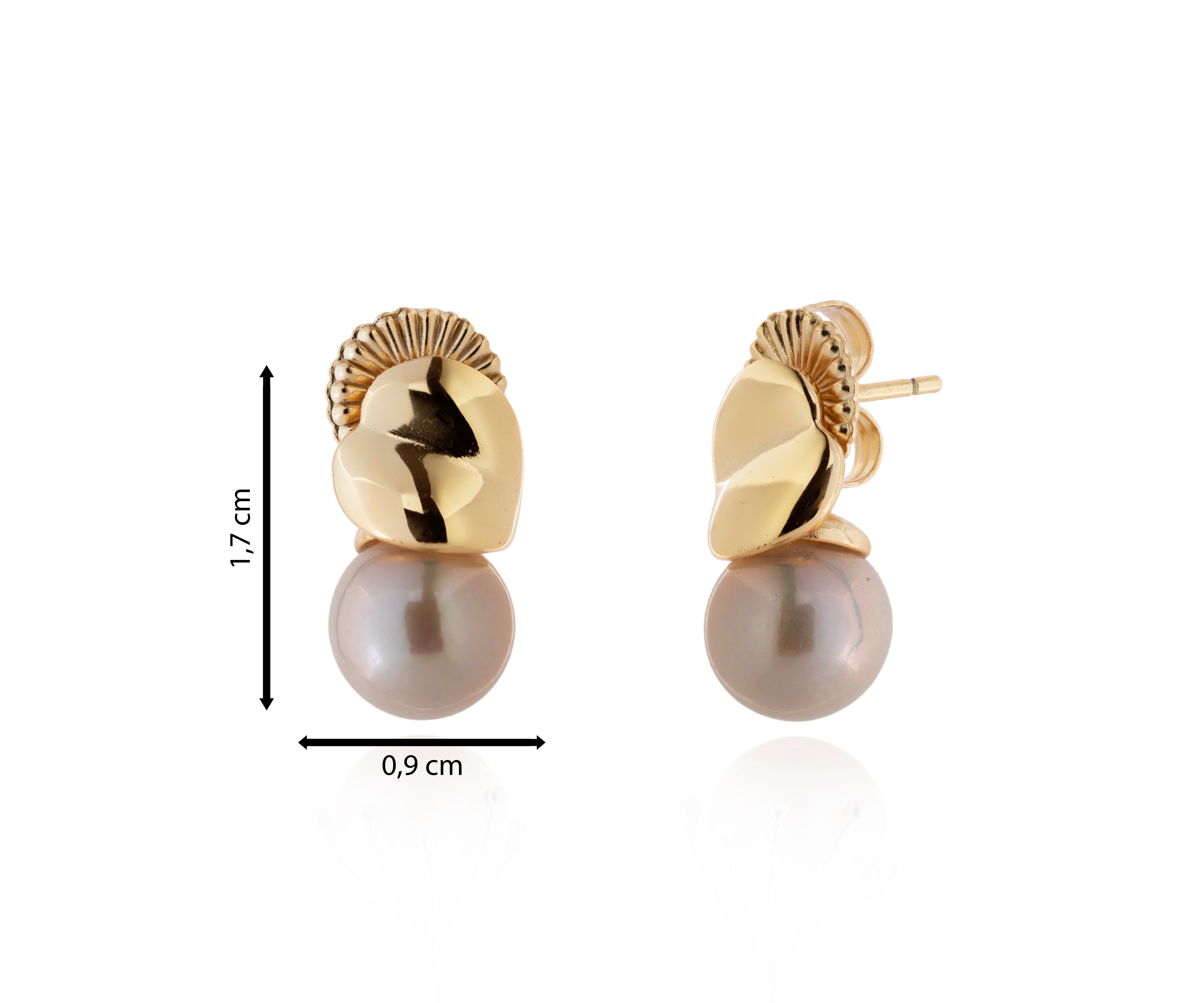 Pendientes Modernos con Perla Cultivada