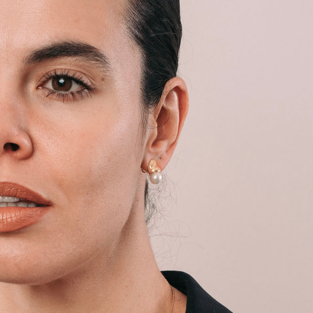 Pendientes Modernos con Perla Cultivada