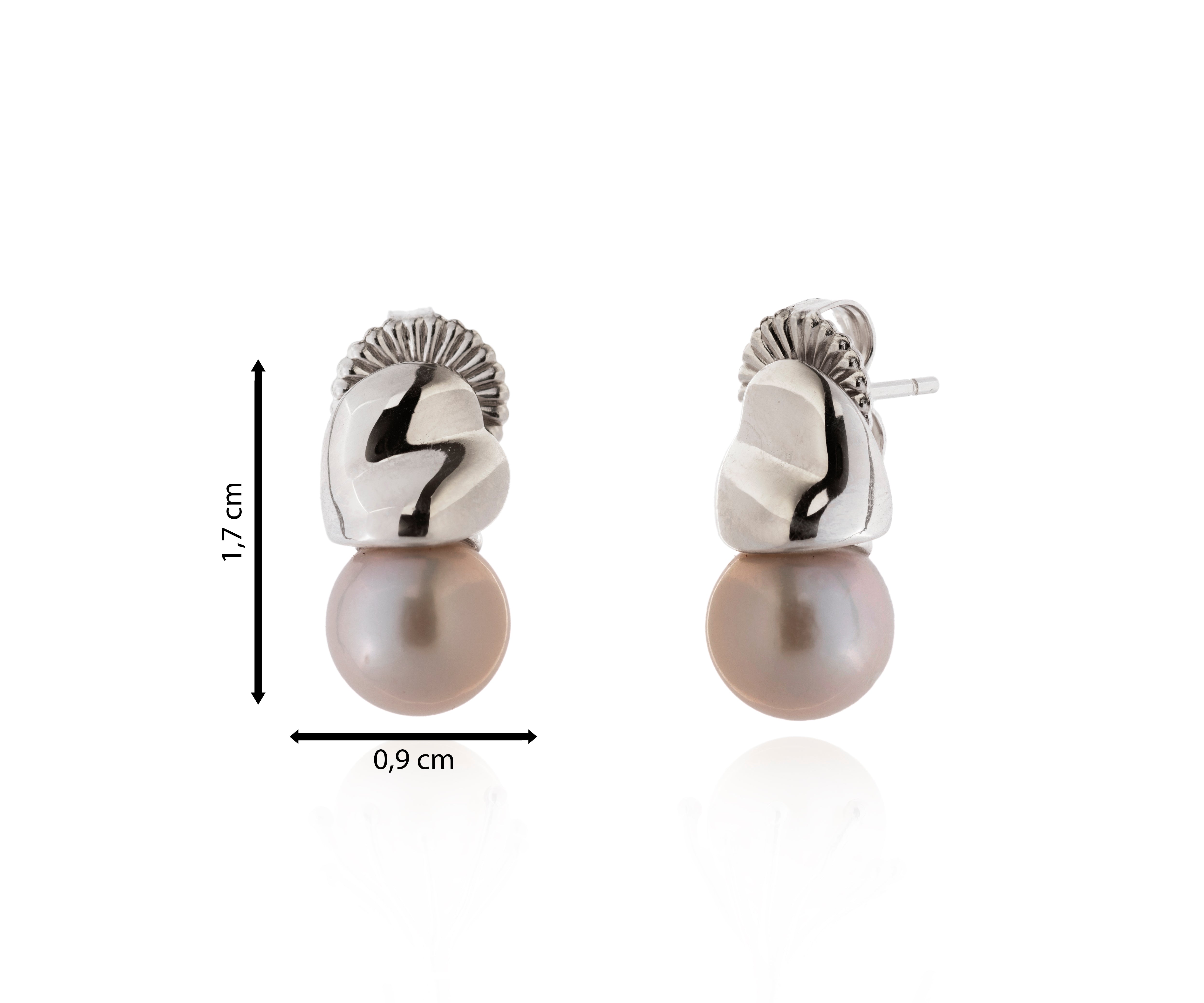 Pendientes Modernos con Perla Cultivada
